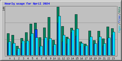 Hourly usage for April 2024