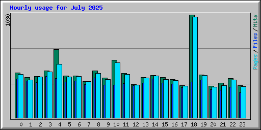 Hourly usage for July 2025