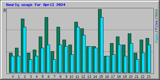 Hourly usage for April 2024