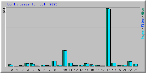 Hourly usage for July 2025